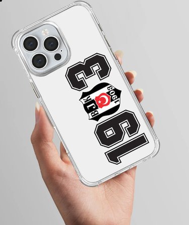 x Dekomus Lisanslı Beşiktaş Iphone 16 Pro 1903 Şeffaf Telefon Kılıfı "Dekomus Cep Defteri Hediyeli"