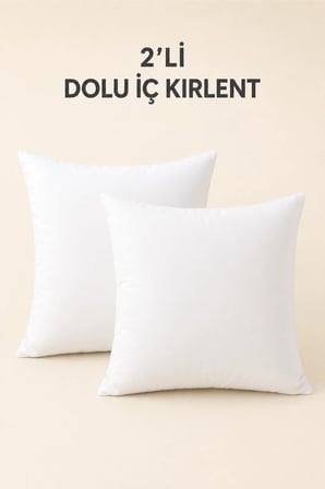 2'li İç Kırlent Silikon Elyaf Dolgulu Koltuk Kırlenti İç Yastık Dolgusu Kırlent İçi 30x50 cm