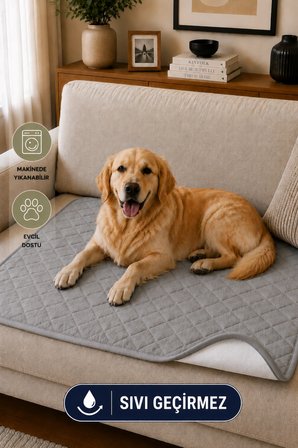 Kedi Köpek Alezi Sıvı Geçirmez Yıkanabilir Kapitone Evcil Hayvan Koruyucu Ped Örtü