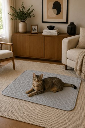 Kedi Köpek Alezi Sıvı Geçirmez Yıkanabilir Kapitone Evcil Hayvan Koruyucu Ped Örtü