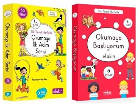 1. Sınıf Hikaye Kitapları 18 Kitap Set / Okumaya ilk Adım Serisi - Okumaya Başlıyorum Serisi Elakin