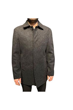 Süvari Premium Svr Klasik Yaka Regular Kaban Antrasit