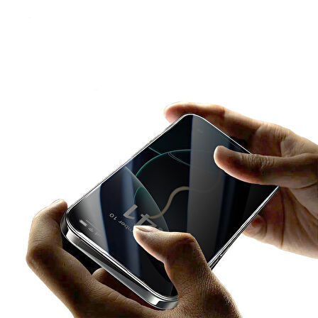 iPhone 14 Privacy Hayalet Temperli 2.5D Oliv Cam Ekran Koruyucu + Kolay Uygulama Aparatı