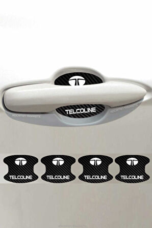 Tata Telcoline İçin Özel Tasarım Karbon Kaplama Kapı İçi Çizik Önleyici Şık Folyo Seti Telcoline Yazılı