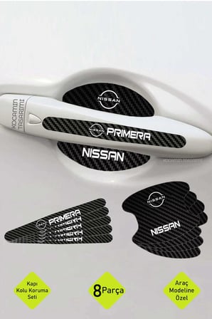 Nissan Primera Karbon Desenli Kapı İçi Kolları Koruma Folyo Seti – Primera Serisine Özel Üretim 8 Parça Takım