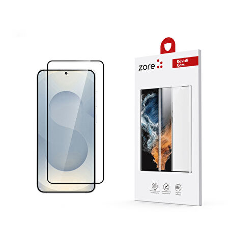 Galaxy S25 Plus Uyumlu Tam Yapışan Eğimli Cam Ekran Koruyucu Siyah