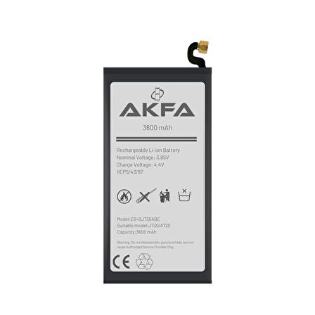 Samsung Galaxy A7 2017 A720 Akfa Batarya + Ekran Koruyucu Hediyeli