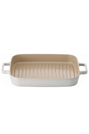 Neoflam 28 cm Dikdörtgen Döküm Grill tava