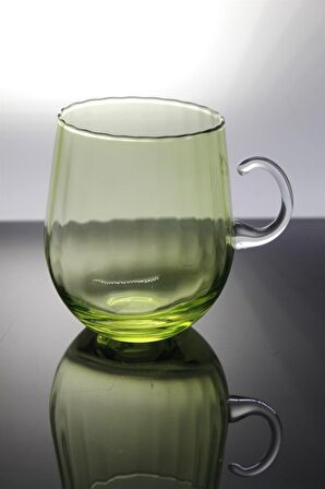 Paşabahçe El İmalatı Kristal Kuplu Bardak İnce Cam 22046 1 Adet Yeşil