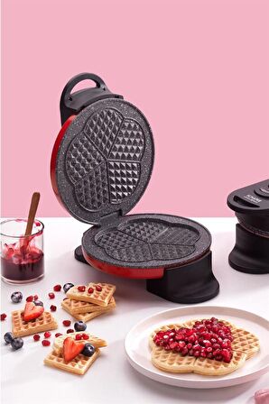 Schafer Waffle Express Kırmızı Waffle Makinesi