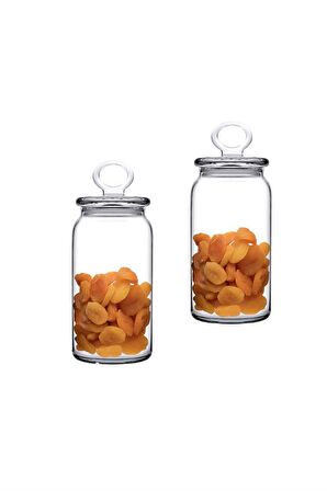 Paşabahçe 96761 Vakumlu 1.130 ml Cam Kavanoz Seti 2'li