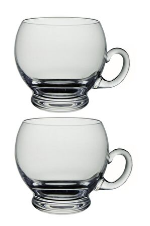 Paşabahçe El İmalatı Kristal 2 Li Ayran Maşrapası Kupa Bardak 12661(Sıcağa dayanaklı değilidir)