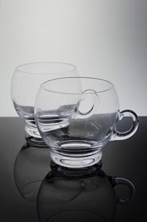 Paşabahçe El İmalatı Kristal 2 Li Ayran Maşrapası Kupa Bardak 12661(Sıcağa dayanaklı değilidir)