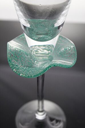 Paşabahçe El İmalatı Kristal Yeşil Fırfır Detaylı Şampanya Kadehi 1 Adet 21330