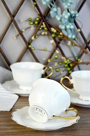 Paçi Stella Porselen 6'lı Nescafe ve Çay Fincan Seti