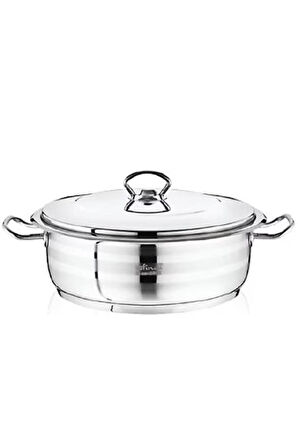 Safinox Flavia Çelik Kısa Tencere 36x13 Cm-12 Litre