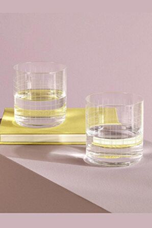 Paşabahçe Nude Glass Finesse Grid 4 Lü  Dof Viski Bardağı Seti 390CC D 4 HK