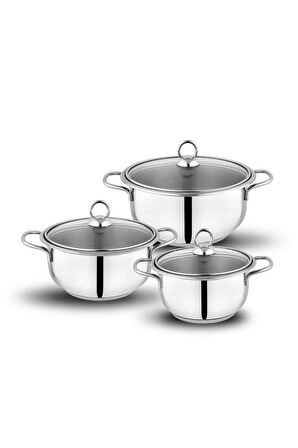 Schafer Gustava Kapaklı Güveç Set-6 Parça -Inox