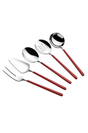 Dame Marie Allegra Red 5 Parça Sos Kepçe Seti