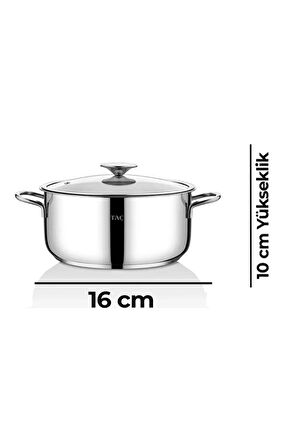 Taç Bengü Pro 6 Parça Çelik Tencere Seti 16-18-20 Cm