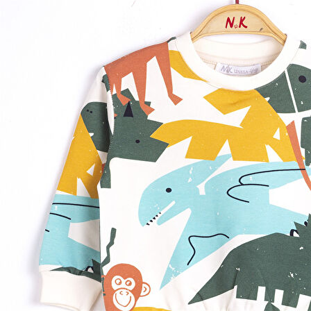 Nk Kids NM43624 Erkek Bebek Dinazorus Sweat