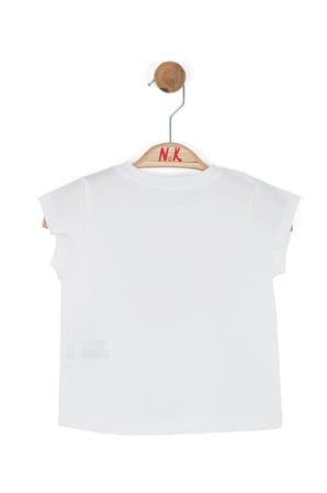 Nk Kız Bebek Tavus Kuşu Tshirt 1-4 Yaş Ekru-Lila
