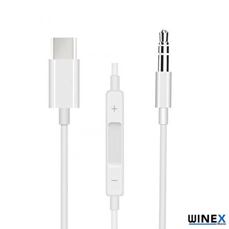 Global Type-C to 3.5mm Aux Ses Kontrollü Dönüştürücü Adaptör WNE0056
