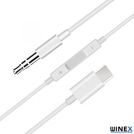Global Type-C to 3.5mm Aux Ses Kontrollü Dönüştürücü Adaptör WNE0056