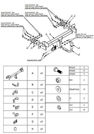 Hakpol - BMW 3 Serisi E 46 Estate 1998 - 2005 Çeki Demiri