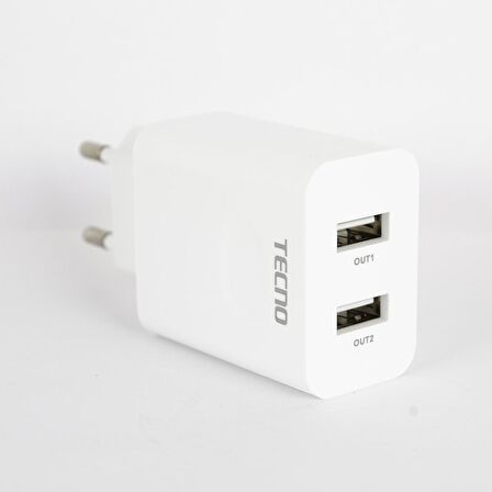 Global Çift Çıkışlı Şarj Aleti Type-C ve Micro Data Kablolu TCW-E01D Beyaz WNE0160