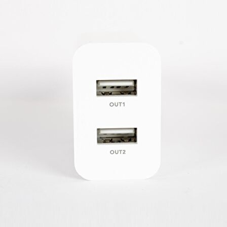 Global Çift Çıkışlı Şarj Aleti Type-C ve Micro Data Kablolu TCW-E01D Beyaz WNE0160