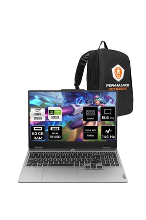 LOQ 15IRX10 i5 13450HX 80GB 4TB+4TB SSD RTX5050/8GB 100W 15.6" FHD 144Hz FDOS Gaming Laptop