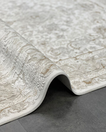 Viola Koleksiyonu Akrilik Dokuma Saçaklı Halı 3401 Gold