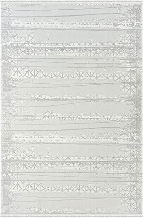 Viola Koleksiyonu Akrilik Dokuma Saçaklı Halı 3404 Gri