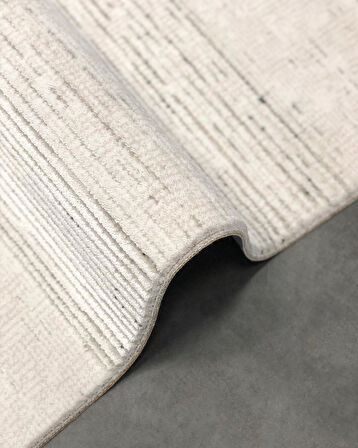 Alure Koleksiyonu Akrilik Dokuma Saçaklı Halı 1761 Bej