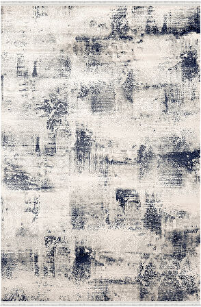 Rustik Koleksiyonu Akrilik Dokuma Saçaklı Halı 3210 Mavi