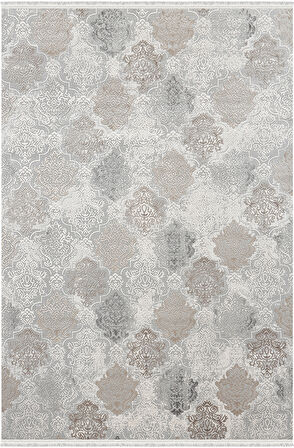 Rustik Koleksiyonu Akrilik Dokuma Saçaklı Halı 3211 Bej