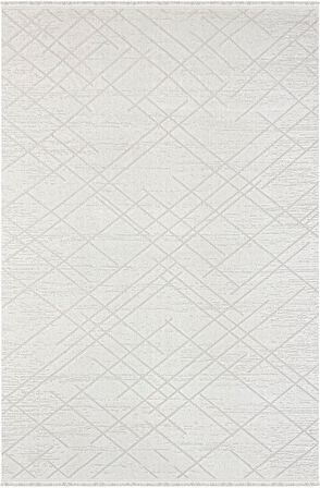 Vesta Koleksiyonu Akrilik Dokuma Saçaklı Halı 3761 Krem