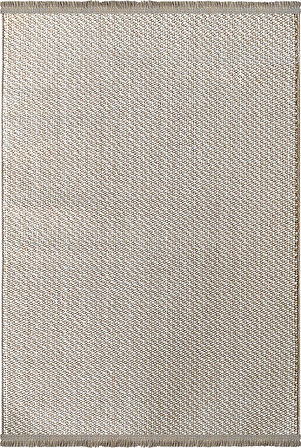 Tual Koleksiyonu Modern Saçaklı Halı 8401 Bej