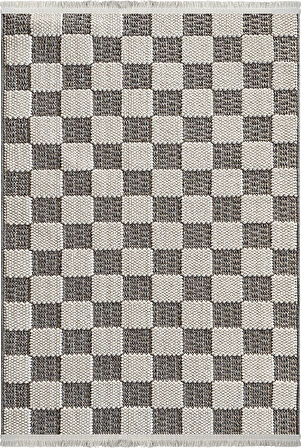 Tual Koleksiyonu Modern Saçaklı Halı 8407 Gri