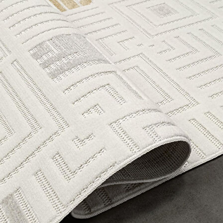 Mudo Koleksiyonu Dekoratif Modern Saçaklı Halı 8754 Multi