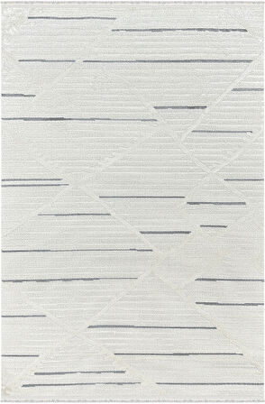 Pietra Koleksiyonu Dekoratif Modern Saçaklı Halı 8202 Gri