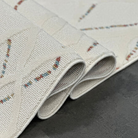 Pietra Koleksiyonu Dekoratif Modern Saçaklı Halı 8206 Multi