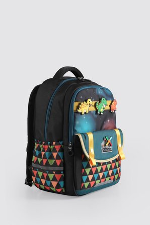 ÇÇS Kids Premium Okul Çanta Seti 3'lü İlkokul Ortaokul Sırt Çantası Termal Beslenme Çantası Kalemlik Siyah 51980