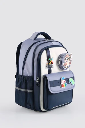 ÇÇS Kids Premium Okul Çanta Seti 3'lü İlkokul Ortaokul Sırt Çantası Termal Beslenme Çantası Kalemlik Mavi 51979