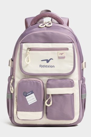 Relaxion Unisex Okul Sırt Gezi Kamp Günlük Öğrenci Sırt Okul Çantası 2469 LİLA