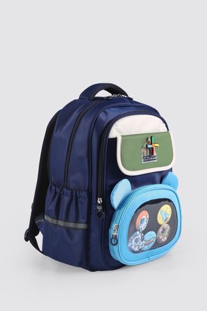 ÇÇS Kids Premium Okul Çanta Seti 3'lü İlkokul Ortaokul Sırt Çantası Termal Beslenme Çantası Kalemlik Lacivert-Mavi 51977