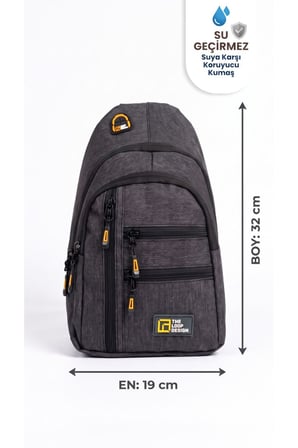 THE LOOP DESİNG Unisex Çok Bölmeli Çapraz Ayarlanabilir Askılı Göğüs Omuz Çantası
