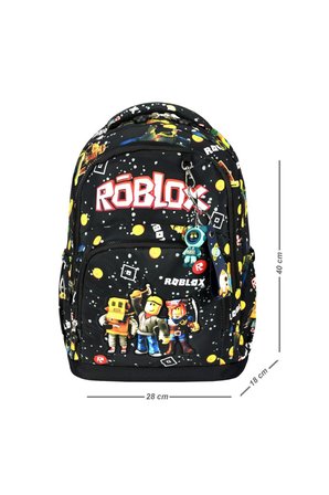GoldLine AVM Siyah Robloks Figürlü Çocuk İlkokul Okul Çanta Beslenme Kalemlik Seti 117