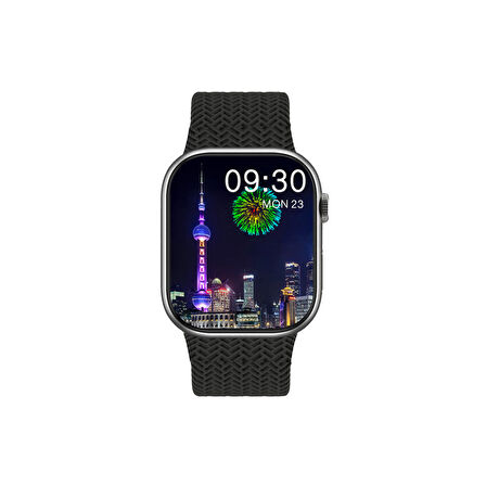 Global Watch HK9 Pro Plus Amoled Ekran Android İos HarmonyOs Uyumlu Akıllı Saat Siyah WNE0916